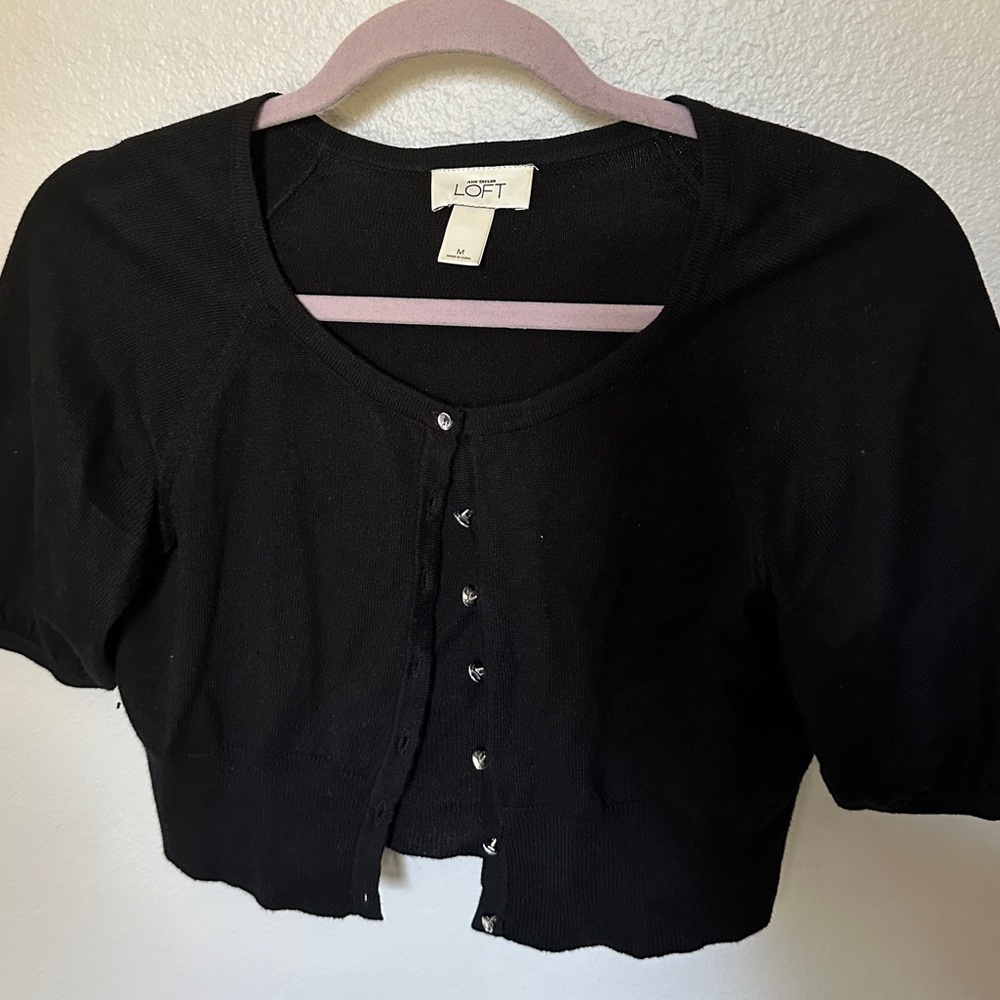 LOFT Black Shrug Sweater